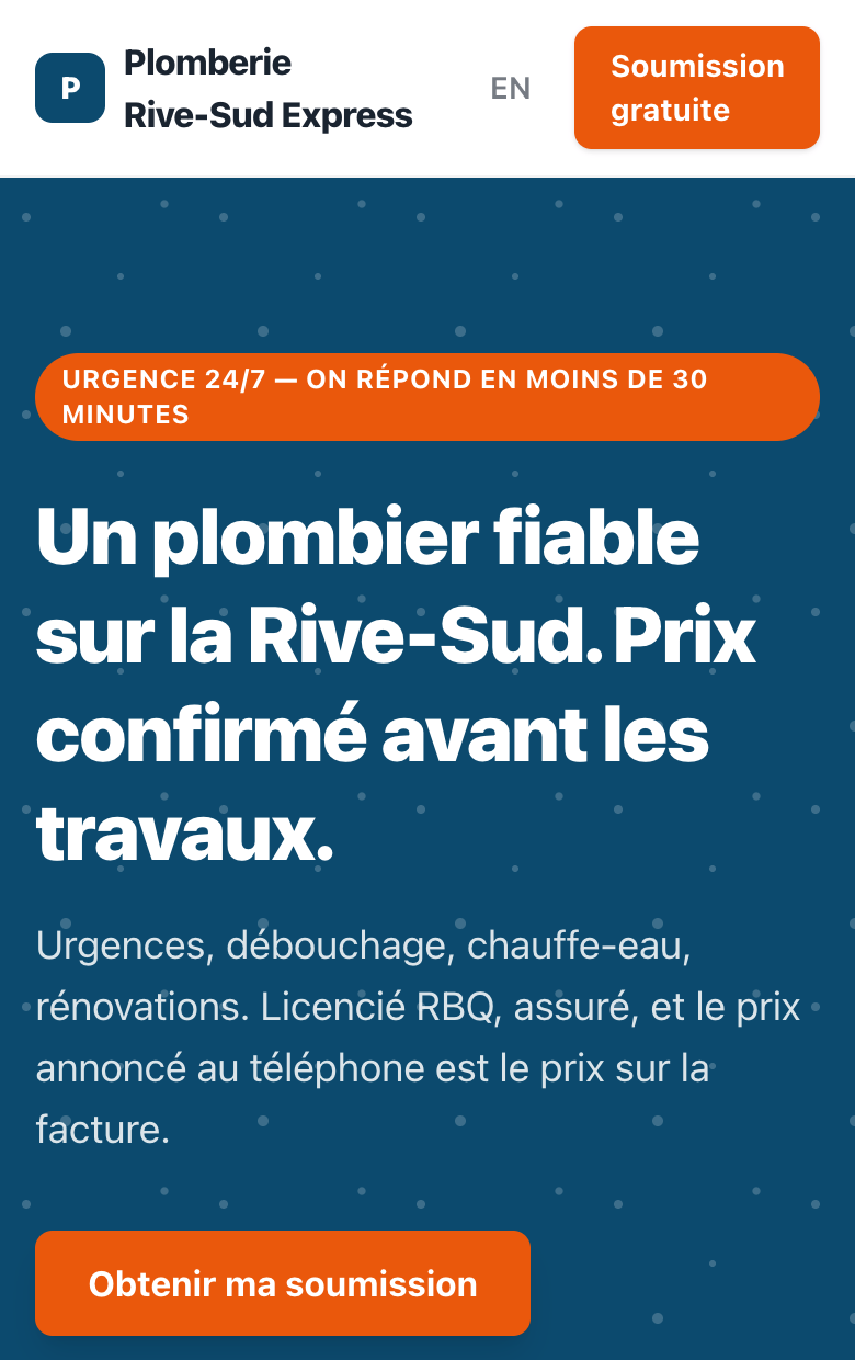 Plomberie Rive-Sud Express